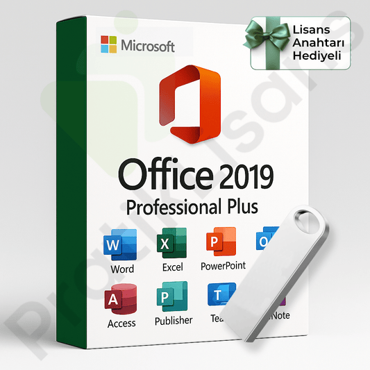 Office 2019 Professional Plus Kurulum Dosyalı USB Bellek (Lisans Anahtarı Hediyeli) - Pratik Lisans - Microsoft Lisans Merkezi - Windows Lisans - Office Lisans -