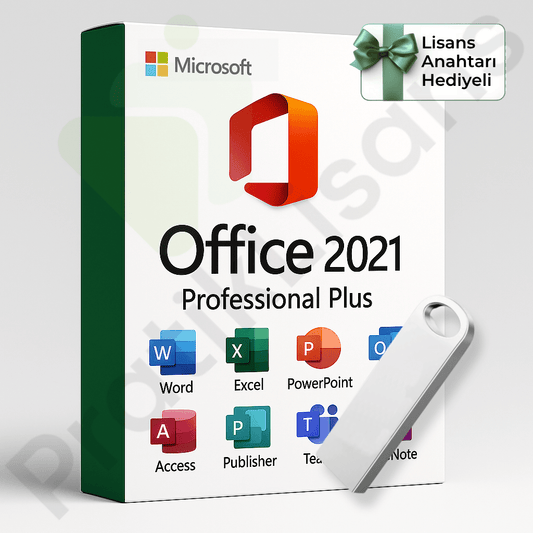 Office 2021 Professional Plus Kurulum Dosyalı USB Bellek (Lisans Anahtarı Hediyeli) - Pratik Lisans - Microsoft Lisans Merkezi - Windows Lisans - Office Lisans -
