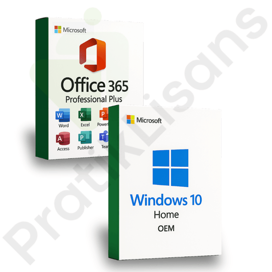 Windows 10 Home OEM Lisans + Office 365 Pro Plus Dijital Hesap Üyeliği - Pratik Lisans - Microsoft Lisans Merkezi - Windows Lisans - Office Lisans -