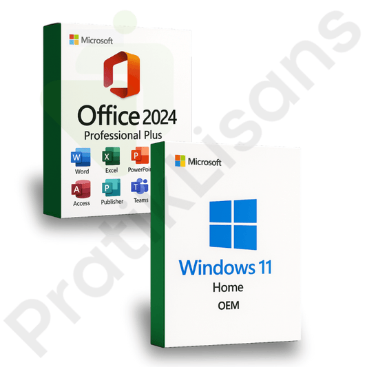 Windows 11 Home OEM + Office 2024 Pro Plus Dijital Lisans Anahtarı - Pratik Lisans - Microsoft Lisans Merkezi - Windows Lisans - Office Lisans -