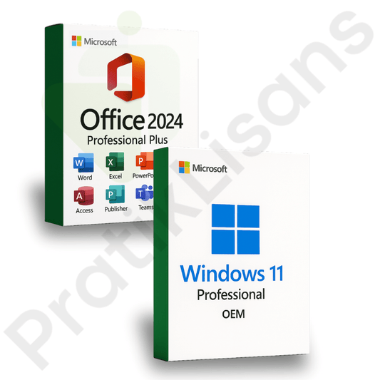 Windows 11 Pro OEM + Office 2024 Pro Plus Dijital Lisans Anahtarı - Pratik Lisans - Microsoft Lisans Merkezi - Windows Lisans - Office Lisans -