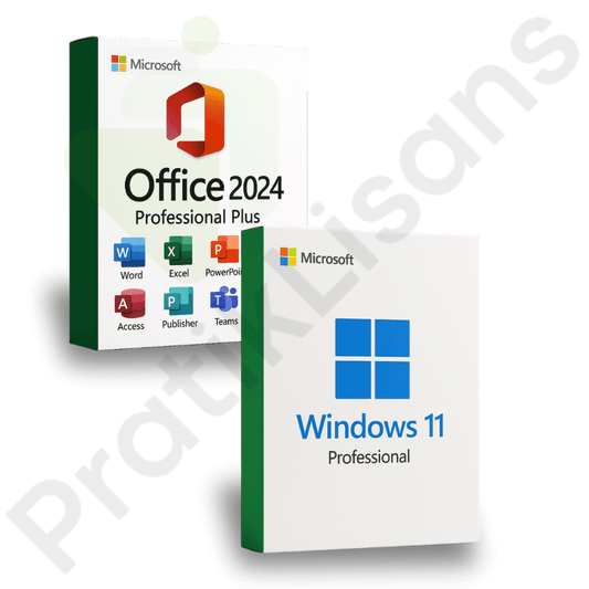 Windows 11 Pro + Office 2024 Pro Plus Dijital Lisans Anahtarı - Pratik Lisans - Microsoft Lisans Merkezi - Windows Lisans - Office Lisans -