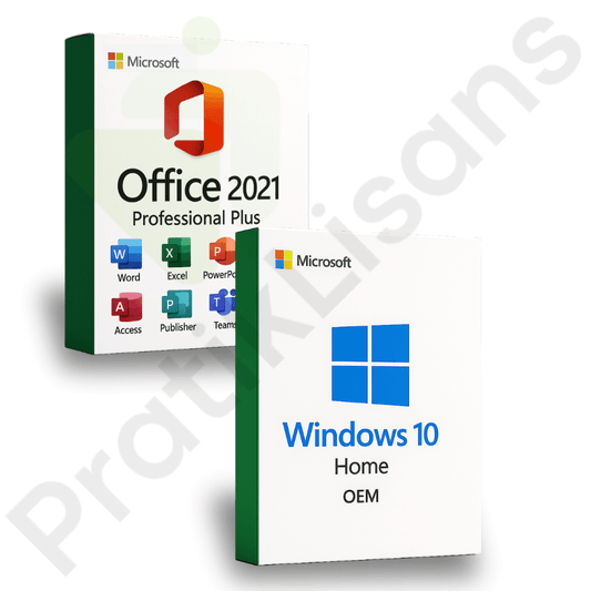 Windows 10 Home OEM + Office 2021 Pro Plus Dijital Lisans Anahtarı - Pratik Lisans - Microsoft Lisans Merkezi - Windows Lisans - Office Lisans -