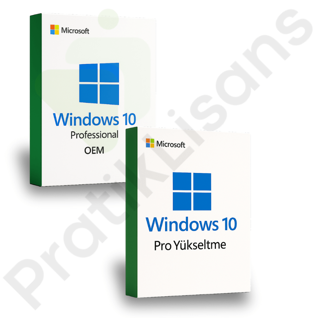 Windows 10 Pro Yükseltme + OEM Lisans Anahtarı - Pratik Lisans - Microsoft Lisans Merkezi - Windows Lisans - Office Lisans - 