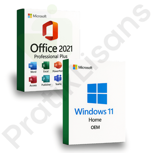 Windows 11 Home OEM + Office 2021 Pro Plus Dijital Lisans Anahtarı - Pratik Lisans - Microsoft Lisans Merkezi - Windows Lisans - Office Lisans -